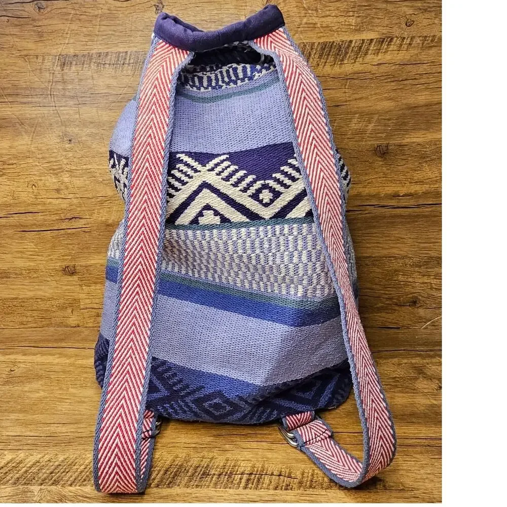 American Eagle Southwestern Tapestry Navajo backpack Cinch bag Unisex Y2K